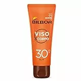 Bilboa, Viso&Corpo, Crema Viso e Corpo con Protezione SPF 30 - Travel Size per Abbronzatura Duratura e Intensa, Contrasta i Segni dell'Invecchiamento - Formato da Viaggio da 75 ml