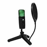 Btuty Microfono USB, microfono da tavolo, microfono cardioide PC, microfono a condensatore per registrazione in studio, broadcasting karaoke canto