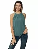 GRACE KARIN Top Donna Senza Spalline Halter Camicetta Camicetta Elegante Leggero Verde XL