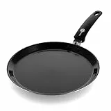 GreenPan Torino 32 cm Padella per Crêpe e Pancake in Ceramica Antiaderente Sano, Senza PFAS, Induzione, Adatta al forno fino a 160°C, Lavabile in Lavastoviglie, Nero