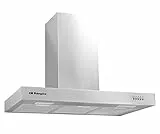 Orbegozo Cappa aspirante 90 cm, Acciaio Inossidabile, capacità di Estrazione 647,3 m3/h, 3 filtri in Alluminio Staccabili, 3 Livelli di Potenza, Nero