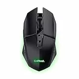 Trust Gaming GXT 110 Felox Mouse Gaming Wireless Ricaricabile, 80 Ore di Autonomia, 800-4800 DPI, Illuminazione LED, 6 Pulsanti, Mouse Senza Fili RGB per Computer, Laptop, Windows - Nero