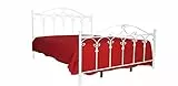 Sedam Srl Letto 1 Piazza e Mezza, in Ferro BATTUTO, Modello Lancia, Vari Colori, 100% Made in Italy (Bianco)