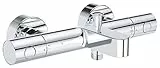 GROHE QUICKFIX, Precision Get, Miscelatore termostatico per vasca- doccia, con tecnologia Water Saving, blocco sicurezza 38°, Cromo, 34774000