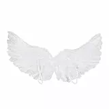 DIYANG Halloween 3D Angel Devil Big Wings Mardi Gras Party Cosplay accessori per bambini adulti bambini grandi ali bianche, costume da palcoscenico in maschera, 60 x 40 cm