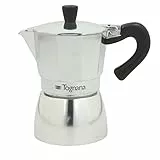 Tognana Grancucina, Caffettiera Moka, 3 Tazze, Mirror-Alluminio, Grigio