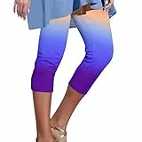 NHNKB Leggins Po Betonend 3/4 -Leggings da donna, con stampa a vita alta, collant sportivi, yoga, allenamento, pantaloni corti, leggings trasparenti, 0615e-blu scuro, M