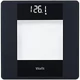 Vitafit Bilancia pesapersone digitale,Da Oltre 20 Anni Offriamo Tecnologia di Alta Precisione Per La Bilancia Pesa Persona,Display a LED,180kg,Nera