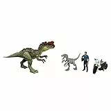 Jurassic World - Gioco d'azione Include Un Personaggio Umano e Dinosauri articolati, Oltre a Un Veicolo Dettagliato e Accessori, Giocattolo e Regalo per Bambini 4+ Anni, HLP79