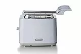 Ariete Tostapane Breakfast 147, Tostiera con 7 Livelli di Doratura, Espulsione Automatica, Vassoio Raccoglibriciole Estraibile, Pulsante Stop, Pinze in Acciaio Inox Incluse, 760W, Bianco