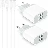 Caricatore iPhone, 2M Cavo con Caricabatterie per iPhone 6 6S 7 8 X XS 11 12 13 14 Pro Max Plus SE, 4-Pack Carica Batteria 2.1A 5V USB Presa Muro Spina Alimentatore Caricabatteria Ricarica Charger