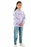Levi's Lvg Poster Logo Felpa con Cappuccio 4ej170, Rosa Viola, 12 Anni Bambine e Ragazze