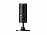 Razer Seiren X - PC Gaming Microfono a Condensatore per Streaming, Resistente Agli Urti, Porta di Monitoraggio Cuffie da 3.5 mm a Latenza Zero, Shock Mount Incorporata, Nero