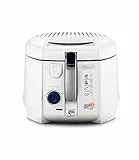 De'Longhi F28311.W1 RotoFry Friggitrice con cestello rotante angolato,termostato regolabile, pratico coperchio con apertura automat con oblo', 1,2L