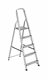 Garden Friend S1405105 Everest Scala alluminio per uso domestico e bricolage, Portata max 150 kg, Argento