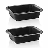 Grizzly, 2 Pirofile piccole e fonde con rivestimento antiaderente e bordo con manico, possono essere usate anche come teglia per lasagne, arrosto o tortiera