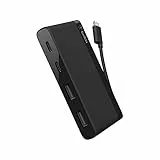 Belkin Mini Hub a 4 Porte (2 x USB-C e 2 x USB-A) con Cavo USB-C Attaccato, Hub USB-C per MacBook Pro, Chromebook Pixel e Dispositivi USB-C, (F4U090btBLK)
