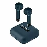 Sbs Jaz Auricolari Hoox True Wireless Stereo Blu, Tws Senza Fili, Basetta di Ricarica da 400 Mah, Fino a 4 Oredi Musica e Chiamate, Funzione Mono con Tecnologia Dual Leader