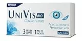 Univis Bio Contact Lenses, 3 Lenti A Contatto Mensili per la correzione della miopia -3.00
