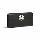 Miss Lulu Borsa Delle Donne Portafoglio Classico con Cerniera Lunga Borsa con Slot per Schede Multiple Pelle Sintetica