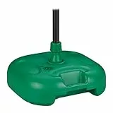 Relaxdays Base per Ombrellone, da Riempire con Acqua o Sabbia, Asta D: 25-32mm, Piedistallo in Plastica, 44x42 cm, Verde