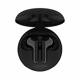 LG Cuffie Bluetooth Wireless In Ear TONE Free FN4 Black, Auricolari Bluetooth 5.0 Senza Fili Meridian Audio, Impermeabili, con Custodia da Ricarica, Comandi Touch, Doppio Microfono, per iOS Android PC
