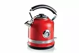 Ariete 2854 Bollitore Elettrico Moderna Cordless 360°, Sistema autospegnimento, Filtro Removibile, Livello Acqua visibile, Termometro, 2000 W, 1.7 Litri, Rosso