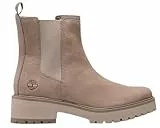 Timberland Carnaby Cool Basic Chelsea, Stivali Donna, Tortora Nubuck, 38 EU Larga