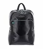 Piquadro Zaino Grande in Pelle per 15,60 Pollici, Scuola Unisex-Adulto, Nero, Talla única
