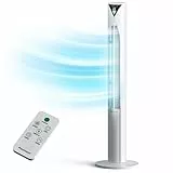 Pro Breeze Ventilatore a Torre da 117 cm Ultra Potente, Ventilatore oscillante con Motore da 45 W, 3 velocità, 4 modalità Operative e Timer da 12H