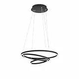 EGLO connect.z Smart-Home LED a sospensione Lobinero-Z, lampada con anello dimmerabile, ZigBee, app e controllo vocale Alexa, colore luce regolabile (bianco caldo-freddo), metallo in nero