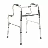 Deambulatore Chiudibile - Invacare Foria P421B - Deambulatore Pieghevole - Altezza Regolabile - Impugnature in Elastomero - Grigio Anodizzato