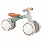 SEREED Bicicletta per bambini a partire da 1 anno, giocattolo per bambini da 12 a 24 mesi, prima bicicletta senza pedale con 4 ruote per ragazzi e ragazze, regalo di primo compleanno