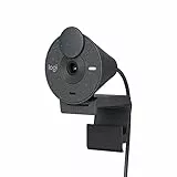 Logitech Brio 300 Webcam Full HD con Otturatore Privacy, Mic con Riduzione del Rumore, USB-C, Streaming, Correzione Automatica della Luce - Grafite