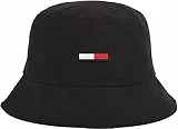 Tommy Hilfiger Cappello da Pescatore Uomo TJM Flag Bucket Hat, Nero (Black), Taglia Unica