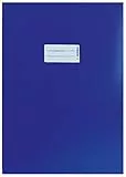 HERMA 19751 - Copertina per quaderni, formato A4, in cartone blu, con etichetta in carta robusta e extra resistente, copertina per quaderni scolastici, colorata