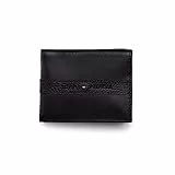 Tommy Hilfiger Portafoglio Uomo in Pelle Slim Bifold con portamonete, Nero scuro, taglia unica