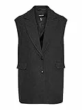 VERO MODA Vmedna Waistcoat Boos Gilet, Grigio Scuro mélange, M Donna