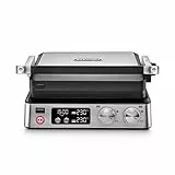 De'Longhi MultiGrill CGH920D, Grill Elettrico con Funzioni di Cottura, App Dedicata, Controllo Elettronico della Temperatura, Piastre Lavabili in Lavastoviglie, 2000W, Argento