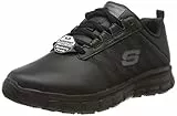 Skechers Sure Track Erath-II, Scarpe da Ginnastica da Infilare, Donna, Nero (Schwarz Black Leather Blk), 38 EU