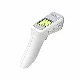 HoMedics TheraP No Touch, Termometro a Infrarossi, Distanza di Misurazione Senza Contatto 1-5 cm in Meno di 2 Secondi di Misurazione Istantanea e Allarme Febbre con Retroilluminazione a Tre Colori