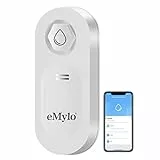 eMylo Rilevatore di perdite d'acqua WiFi, allarme sensore acqua 120dB con notifica app in tempo reale, allarme sensore immersione acqua monitor livello acqua per casa, servizi igienici, seminterrato