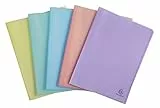 Exacompta - 1 Portalistino 50 buste Chromaline Pastel - Copertina polipropilene traslucido - 24x32cm -blu pastello, corallo, giallo, malva, verde pastello