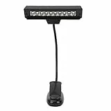 Vbestlife Lampada Portatile con Supporto per Musica, Clip su Luci per Libri a LED Lampada da Lettura a Batteria USB e AAA a Letto, Completamente Regolabile Perfetta per Orchestra di Pianoforti