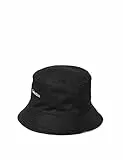 Calvin Klein CK Must Rev Cappello Secchio, Black/Marshmallow Mono, OS Donna