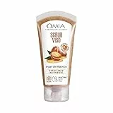 Omia, Scrub Viso Eco Bio Con Olio di Argan del Marocco, Trattamento Esfoliante e Nutriente, Per Pelli Normali e Miste, Senza Siliconi, Dermatologicamente Testato - Flacone da 75 ml