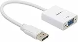 Amazon Basics - Adattatore da DisplayPort a VGA, Bianco