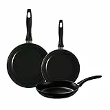PINTINOX Prima Collection, Set 3 padelle in alluminio con rivestimento antiaderente serie Cook it, Made in Italy