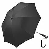 RIOGOO Ombrellone per passeggino Ombrello universale 50+ UV per bambini e neonati Protezione solare con manico ad ombrello per carrozzina, passeggino, passeggino e passeggino-nero