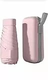 Generico Rosa • Mini Ombrellino Pieghevole, Antivento, Portatile, da Tasca • Ombrello da Viaggio idoneo da Pioggia o Sole anti-UV • Piccolo e Compatto